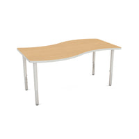 ENERGI 30" x 60" Surf Table - HD Fixed Post Leg - Maple/Silver-Maple Laminate