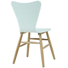 Modway Cascade Wood Dining Chair - Light Blue-Contoured Organic Flared Back