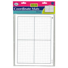 Didax Write-On/Wipe-Off Coordinate Mats - Set of 10-X and Y axes on centimetre grid lines are printed on tough flexible plastic for use with dry-erase markers.