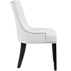 Modway - Marquis Cuir végane Chaise à manger - Blanc-Rembourrage en mousse dense