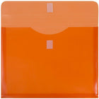 JAM Paper Enveloppes en plastique avec fermeture autoagrippante - 9,75 po x 1 po - orange - paquet de 12-Dimensions (po) : 9¾ x 13