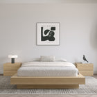 Nexera - Lit Plateforme Queen Marconi en chêne blond naturel-Montage Facile et Livraison à Domicile : Assemblage sans souci, livraison à votre porte pour une mise à niveau pratique de votre chambre à coucher