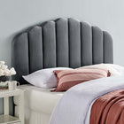 Modway Veronique Performance Velvet Twin Headboard - Charcoal-Performance Velvet Upholstery
