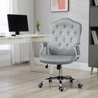 Vinsetto Adjustable Home Office Chair with Tilt Function - Grey-Take a break and stretch out with a tilt function