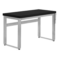 Monarch Specialties 7684 48" Computer Desk - Black/Adj.Height/ Silver Metal-For versatile use as a computer desk / writing table, this piece is perfect for limited spaces and adjustable from 29.5 inches to 48 inches in height