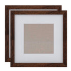 Decent Living - Cadre photo en bois massif - Couleur noyer - 12x12pouce - Paquet de 2-Bois massif 100 % naturel (Okan/Teck)