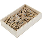 JAM Paper - Pinces à linge en bois - petites - 2 -2 cm - marron naturel - 50 pinces à linge/paquet-Quantité : 50 par paquet