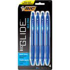 BIC Glide Bold Retractable Ballpoint Pens - 1.6 mm - Blue Ink - 4 Pack-Easy-glide system technology
