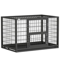 PawHut - Cage pour chien robuste 37 po, chenil pour chien en métal avec plateau amovible-Cadre en acier robuste garantit une cage pour chien solide 
