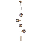Zuo Zatara Ceiling Lamp - Brass-Dimensions: 16.5" L x 16.5" W x 93.3" H