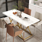 HOMCOM 59" Dining Table for Kitchen and Dinner - White-Colour: White