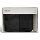 Champs Camo Leather Zip Around Wallet - Black-Easy access ID window