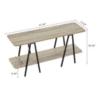 Manhattan Comfort Celine 47.24" Modern Console Table - Rustic Grey-Includes 2 Long Open Shelves