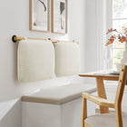 Modway Anela Wall-Mounted Chenille Upholstered King Size Headboard - Cream Natural-Cushioned Pillow