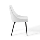 Modway Viscount Upholstered Fabric Dining Chairs - Black/White - 2 Pack-7