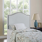 Modway Curl Nailhead Upholstered Twin Headboard - Sky Grey-Nail button trim