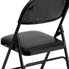 Flash Furniture HERCULES Series Designer Black Plastic Stack Chair with Black Frame - 5 Pack-Curved Triple Braced and Double Hinged Frame