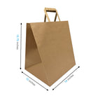 Reliabag - Sac En Papier Avec poignees Plates, Kraft, 14 po L X 10 po P X 15,75 po H, Paquet De 100-Poignees plates renforcees