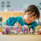 LEGO Friends Unicorn Dream Café-Display the toy cakes on the turntable in the rainbow unicorn café