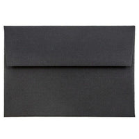 JAM Paper 4Bar A1 Invitation Envelopes - 3.625 x 5.125 - Black Linen - 50 Pack-Perfect for Greeting Cards, Invitations, Weddings or any announcement
