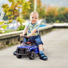 Aosom - Voiture à glisser pour enfants avec rangement secret sous le siège - bleu-Poignée adaptée à la taille des enfants, parfaite pour les tout-petits de 18 à 60 mois 