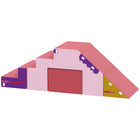 Qaba - Blocs d’escalade en mousse pour tout-petits - mousse de jeu souple - rose - ensemble de 2-Ensemble de deux pièces permettant de créer un toboggan ou un ensemble table et chaise pour un jeu sans fin 