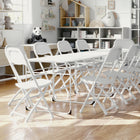 Flash Furniture – Chaise pliante en plastique pour enfants, blanc (YKIDWH)-Blanc/métal, plastique