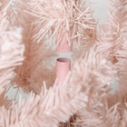 HOMCOM - Sapin de Noël artificiel 6' avec base en métal - rose et blanc-Base solide et durable pour une meilleure stabilité