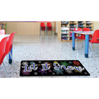 Ashley Productions The Original Fun Mat Mat Runner - 15.5" x 47" - Let it Snow-Slip-Resistant and Durable: Heavy-duty rubber backing ensures safety and durability, perfect for high-traffic areas.