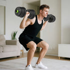 Soozier Adjustable Dumbbell Set - 66 lb-Includes 4 x 6 lb (2.5 kg), 4 x 4 lb (2 kg), 4 x 3.3 lb (1.5 kg), 4 x 2.8 lb (1.25 kg) plates to customize your desired weight