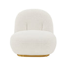 Manhattan Comfort Edina 28.74" Modern Boucle Upholstered Accent Chair - White-Modern Accent Chair for Living Room Usage