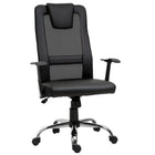 Vinsetto - Chaise d’ordinateur en maille à haut dossier avec accoudoirs - noir-Fauteuil de bureau exécutif combinant maille de qualité et cuir PU