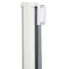 Pawhut Retractable Pet Safety Gate - Grey-Made from sturdy steel, it stays upright when in use