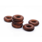 Minimal Wooden Donut Clip - Dark Wood - 12 Pack-Engraving: Precision laser engraving