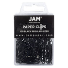 JAM Paper Colourful Standard Paper Clips - 1"- Black - 100 Pack-Colour: Black