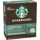 Nespresso Starbucks Vertuo Pike Place Capsules - 8 Pack-This medium-roast coffee has a profile level intensity of 7 and is a smooth, well-rounded blend of Latin American coffees with subtly rich notes of chocolate and toasted nuts