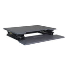 Victor High Rise Height Adjustable Standing Desk with Keyboard Tray (DCX710)-Adjust the height of the work surface down without having to lean forward