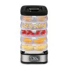 Commercial Chef Food Dehydrator with 5 Adjustable Height Trays - Stainless Steel-Easy Cleanup: Our veggie dehydrator and jerky dehydrator has easy to clean with removable trays that are all dishwasher safe. Enjoy dehydrated snacks without a cleanup hassle.