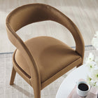 Modway Pinnacle Performance Velvet Dining Chair - Brown - 2 Pack-Assembly Required