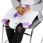 Bouncyband - Coussin sensoriel lavable en peluche pour genoux, licorne-FACILE À LAVER : L'extérieur est lavable en machine et le coussin lesté intérieur est amovible et peut être nettoyé avec une éponge et du savon