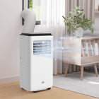 HOMCOM 10,000 BTU Portable Air Conditioner with Timer - White-24-hour timer on/off 