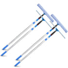 Gritt Commercial Pro Window Washing Cleaning Kit - 18" Squeegee - 18" Washer - 6' Telescopic Pole - 2 Pack-Blade Length: 18 Inches