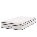 Modway Jenna 10" Innerspring and Foam Twin Mattress-Quilted Pillow-Top Cover