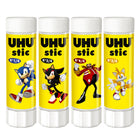 UHU Washable Non-Toxic Glue Stick - Sonic The Hedghog - 40 g - White-Glues paper, cardboard,labels, photos and expanded styrofoam fast, strong and durable.