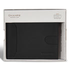 Champs - Portefeuille Bi-Fold en cuir à clip Onyx  - Noir-5 fentes pour cartes de crédit