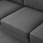 HOMCOM Changeable Sectional Sofa with Chaise Lounge - Dark Grey-Steel frame and beech wood legs ensure reliable strength during use