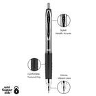 uni-ball 207 Retractable Gel Pens – 0.7mm – Black – 8 Pack-8 Pack