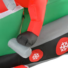 HOMCOM Lit Inflatable Santa on Snowmobile Christmas Yard Decoration-Colour: Green, Red 
