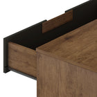 Manhattan Comfort Rockefeller Mid-Century Modern Bedroom Dresser 2-Piece Set - Nature/Textured Grey-Home Assembly Required. All Hardware Included