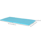 Soozier Folding Gymnastics Tumbling Mat - Exercise Mat with Carrying Handles - Light Blue - 4' W x 8' L x 2" D-Non-absorbent PU leather surface, fire-retardant, puncture, and mildew resistant 